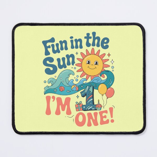 Item preview, Fun in the Sun, I’m One! 1st Birthday – Cute Sun & Ocean Waves Design designed and sold by Sea Gem.