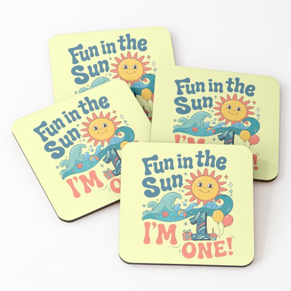 Item preview, Fun in the Sun, I’m One! 1st Birthday – Cute Sun & Ocean Waves Design designed and sold by Sea Gem.
