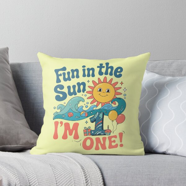 Item preview, Fun in the Sun, I’m One! 1st Birthday – Cute Sun & Ocean Waves Design designed and sold by Sea Gem.