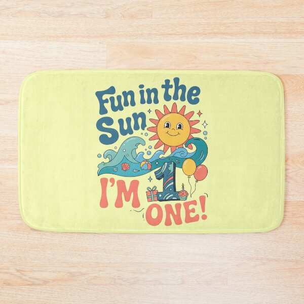 Item preview, Fun in the Sun, I’m One! 1st Birthday – Cute Sun & Ocean Waves Design designed and sold by Sea Gem.