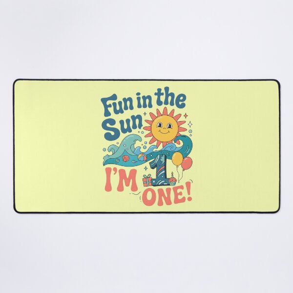 Item preview, Fun in the Sun, I’m One! 1st Birthday – Cute Sun & Ocean Waves Design designed and sold by Sea Gem.
