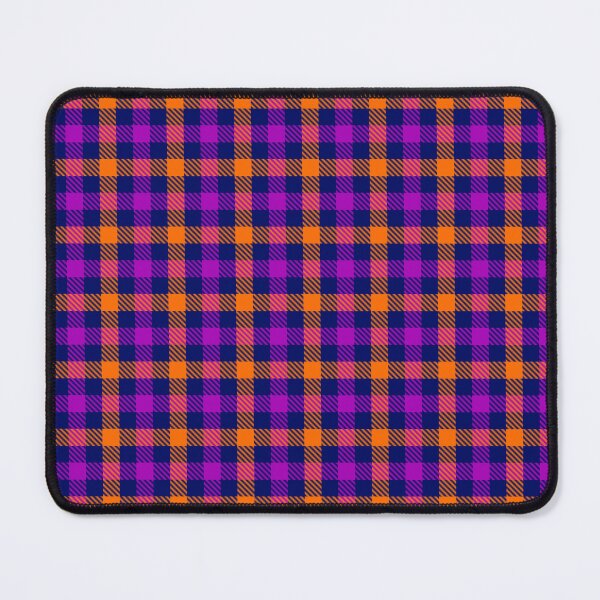 Item preview, Purple And Orange On Blue Gingham Check designed and sold by PatternTitan.