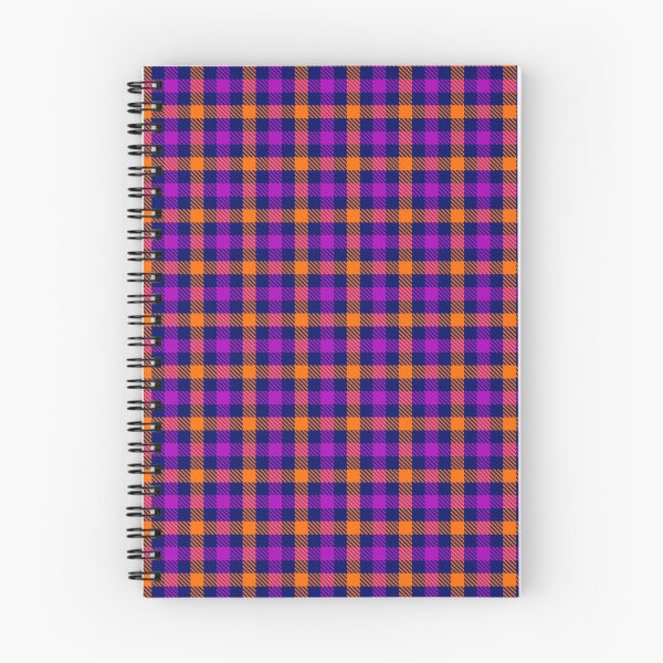 Item preview, Purple And Orange On Blue Gingham Check   designed and sold by PatternTitan.