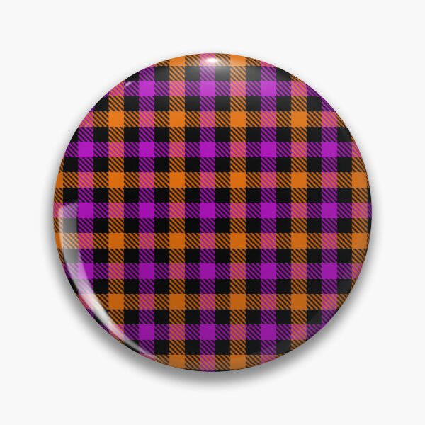 Item preview, Purple And Orange On Black Gingham Check   designed and sold by PatternTitan.
