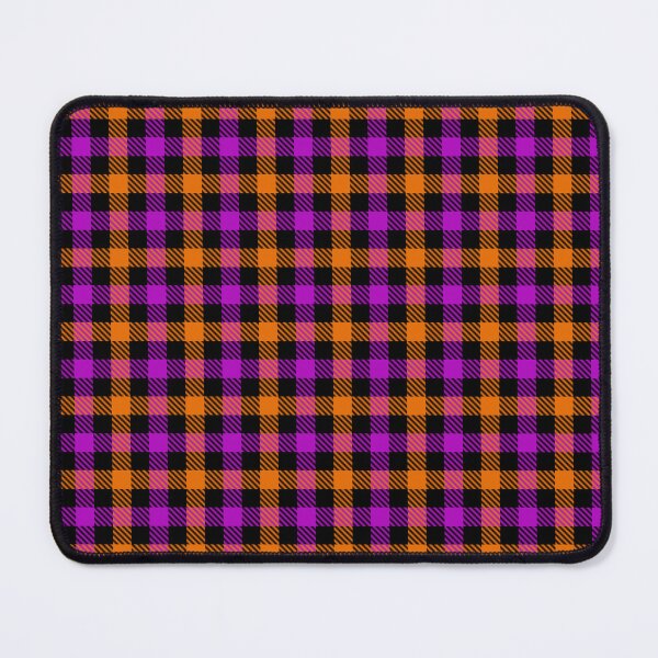 Item preview, Purple And Orange On Black Gingham Check   designed and sold by PatternTitan.