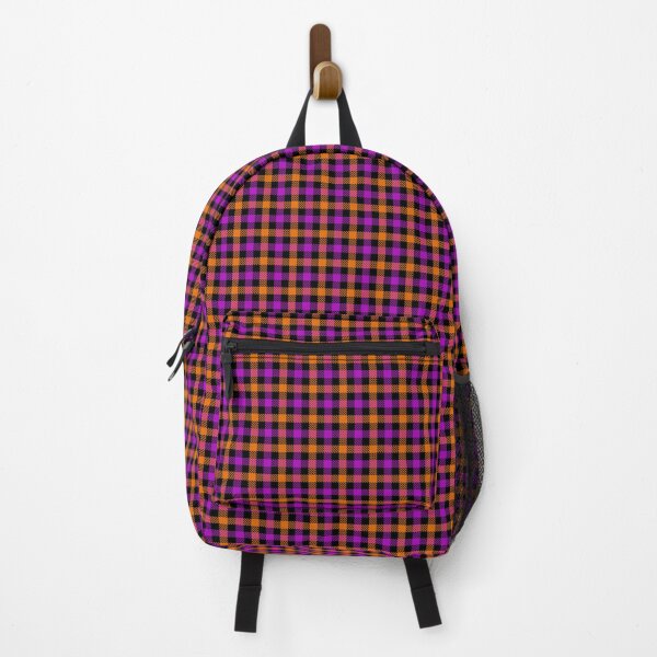 Item preview, Purple And Orange On Black Gingham Check designed and sold by PatternTitan.