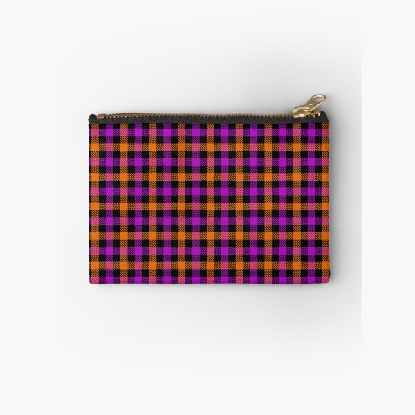 Item preview, Purple And Orange On Black Gingham Check   designed and sold by PatternTitan.