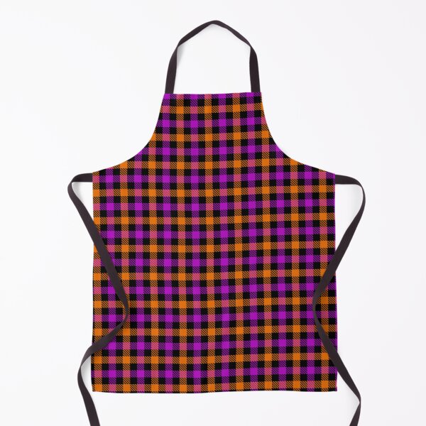 Item preview, Purple And Orange On Black Gingham Check   designed and sold by PatternTitan.