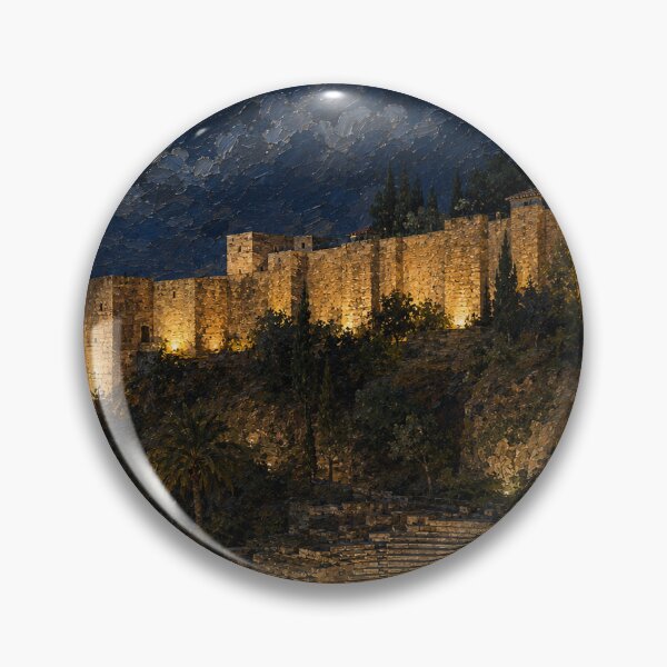Item preview, Malaga Castle at Night - Andalusia Spain designed and sold by PrintGo26.