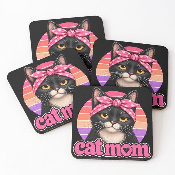 Item preview, Cat Mom - Cute Retro Black Cat  designed and sold by RetroOddity.