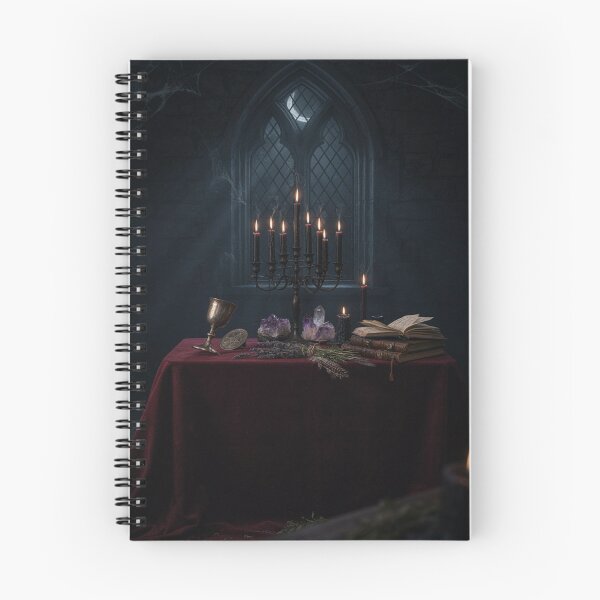 Item preview, Gothic Witch Altar with Candles and Crystals designed and sold by JanjjaSoulInk.