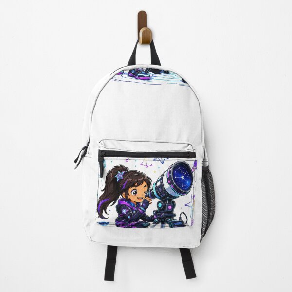 Item preview, Cute Chibi Girl Exploring Space with a Telescope designed and sold by Nubian Style.