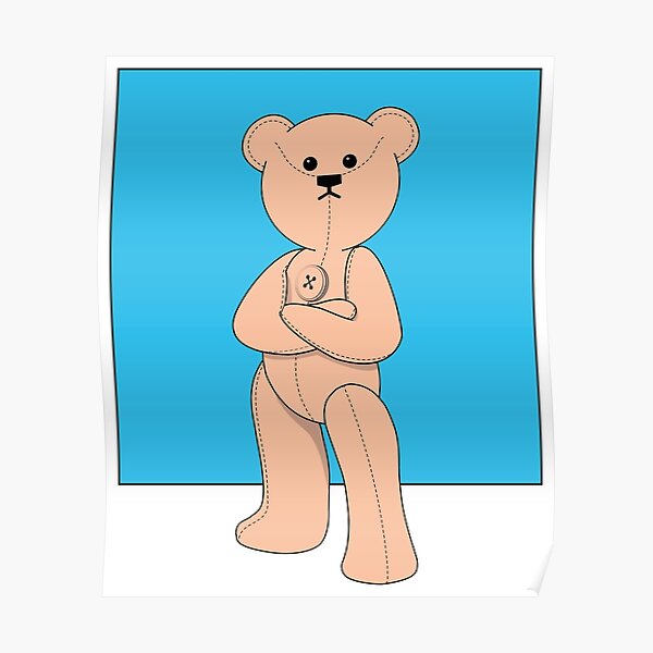 Teddy Bear Book Posters Redbubble - images teddybear texture 2 roblox