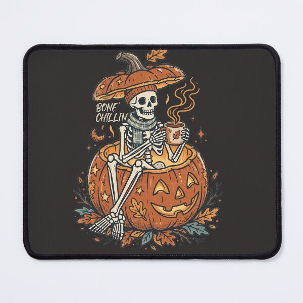 Item preview, Bone Chillin Cider Sippin Retro Skeleton Pumpkin Halloween designed and sold by VizoArt-Studio.