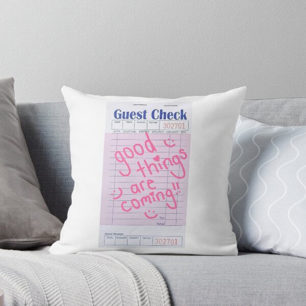 Item preview, “good things are coming” guest check designed and sold by madebykenz.