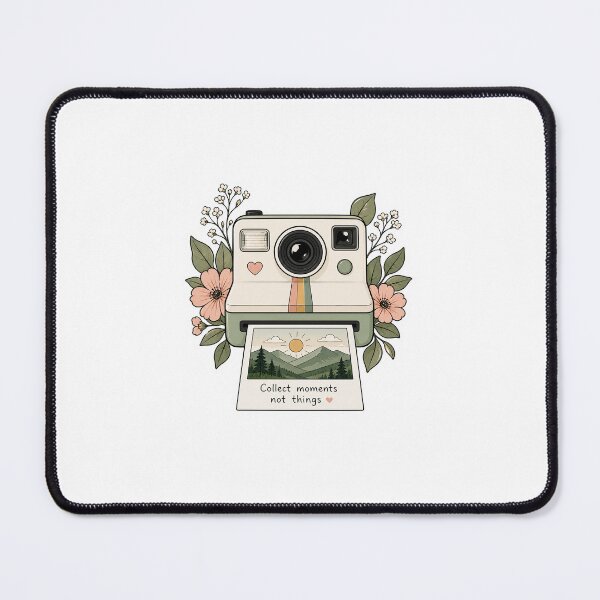 Item preview, Vintage Camera Flower Sticker | Collect Moments Not Things designed and sold by PopStickerLab22.