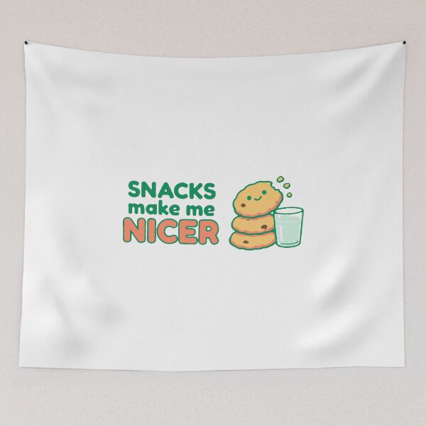 Item preview, Snacks make me nicer - funny food lover sarcastic gift designed and sold by GagShots.