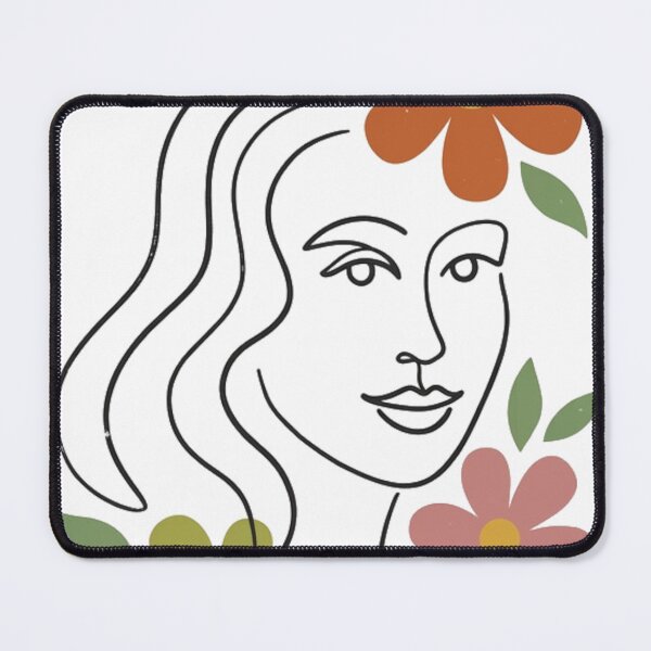 Item preview, Retro Flower Face – Minimal Boho Line Art designed and sold by meghnad.