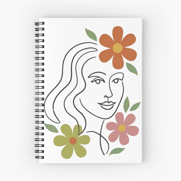 Item preview, Retro Flower Face – Minimal Boho Line Art designed and sold by meghnad.