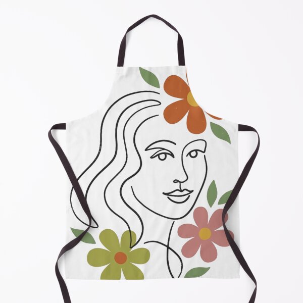 Item preview, Retro Flower Face – Minimal Boho Line Art designed and sold by meghnad.