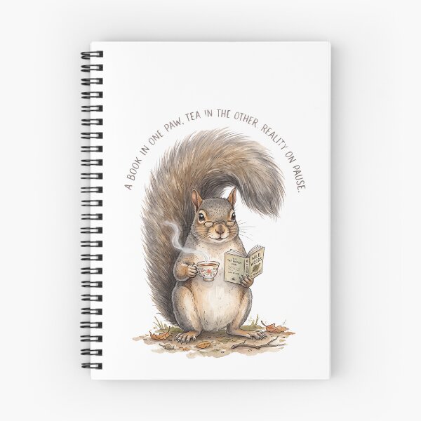 Item preview, Cozy Reading Squirrel designed and sold by Tiffany Roy.
