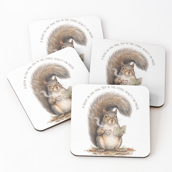 Item preview, Cozy Reading Squirrel designed and sold by Tiffany Roy.