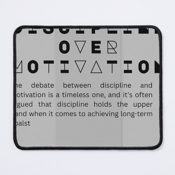 Item preview, Discipline Over Motivation Typography designed and sold by Mr besho.