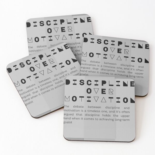 Item preview, Discipline Over Motivation Typography designed and sold by Mr besho.