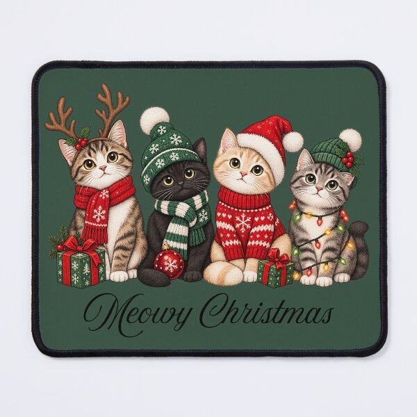 Item preview, Meowy Christmas Shirt Cat Christmas Sweatshirt Cat Lover Xmas Tee Cat Mom Sweater Catmas Gift Xmas Crewneck designed and sold by LessIsLoud.