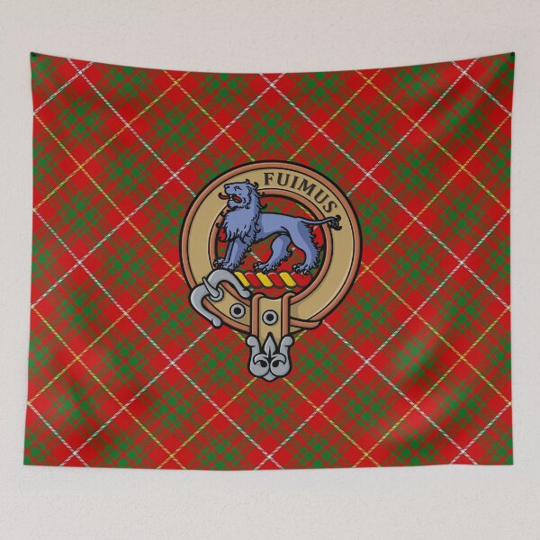 Item preview, Clan Bruce Crest over Tartan designed and sold by sifis.
