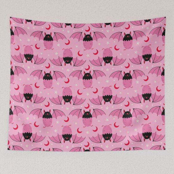 Item preview, Cute Pink Bats - Halloween Pattern designed and sold by origamishop.