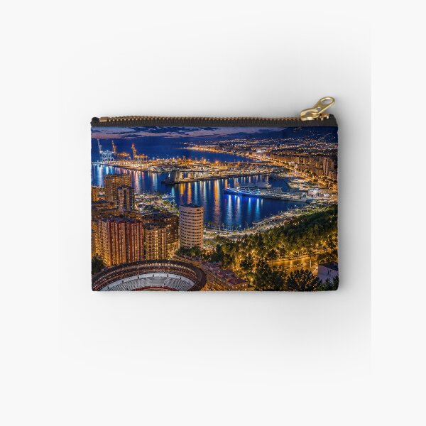 Item preview, Malaga by Night - Mediterranean City Lights & Harbor View designed and sold by PrintGo26.
