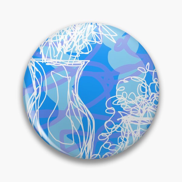 Item preview, Blue Vases Squiggle designed and sold by donzoprints.