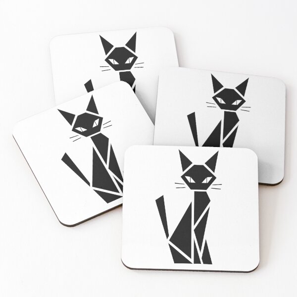 Item preview, Elegant Geometric Black Cat designed and sold by matybrak.