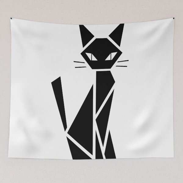 Item preview, Elegant Geometric Black Cat designed and sold by matybrak.