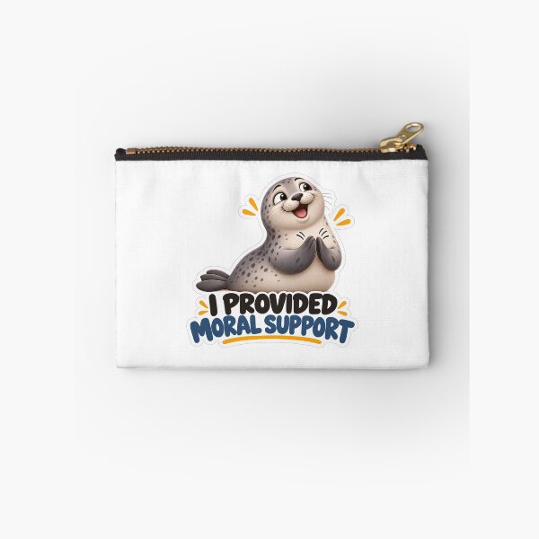 Item preview, I Provided Moral Support – Funny Seal Friend Group Humor Sticker designed and sold by biomood.