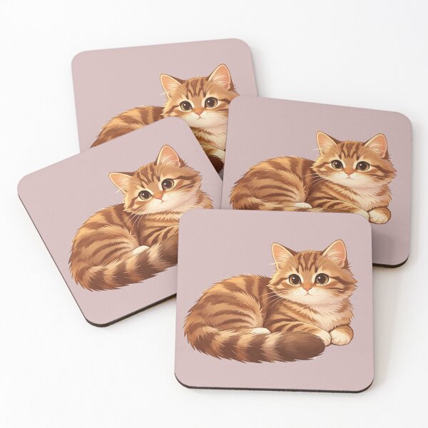 Item preview, Cute tabby kitten in warm tones designed and sold by mixoubraw.