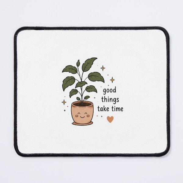 Item preview, Good Things Take Time Plant Sticker | Cute Kawaii Botanical Art designed and sold by PopStickerLab22.