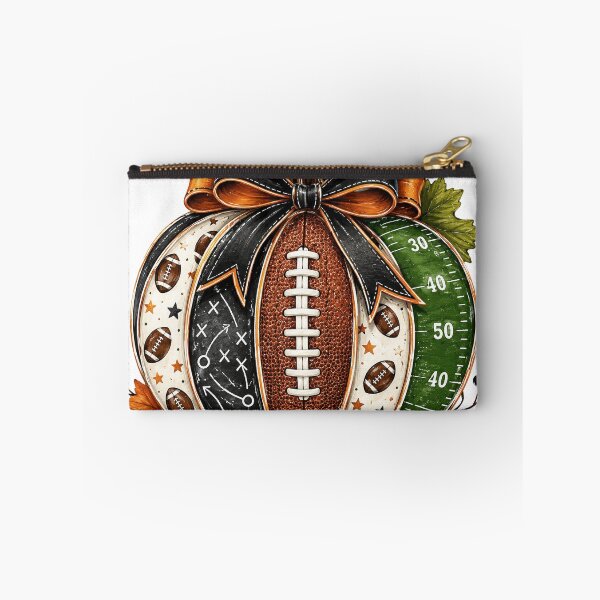 Item preview, Football Pumpkin | Game Plan Fall Football Autumn Design with Checkered Bow designed and sold by Uniquememorable.