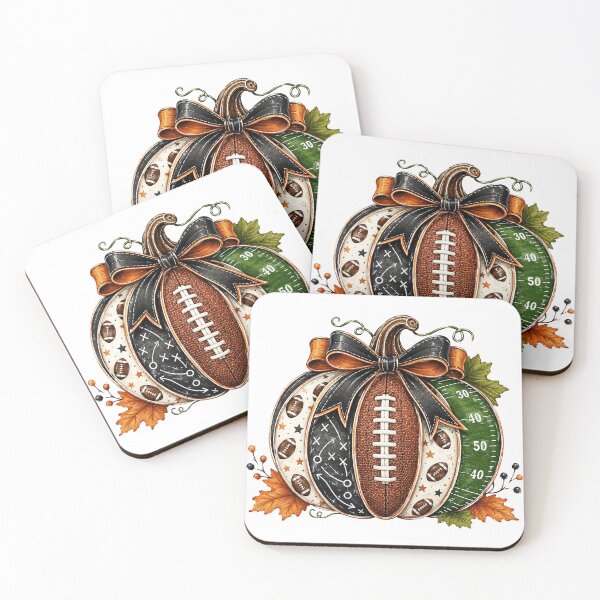Item preview, Football Pumpkin | Game Plan Fall Football Autumn Design with Checkered Bow designed and sold by Uniquememorable.