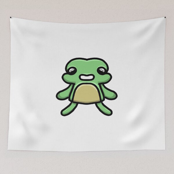 Item preview, Cute Chubby Blob Creature Green – Kawaii Sticker Art designed and sold by davidmalec.