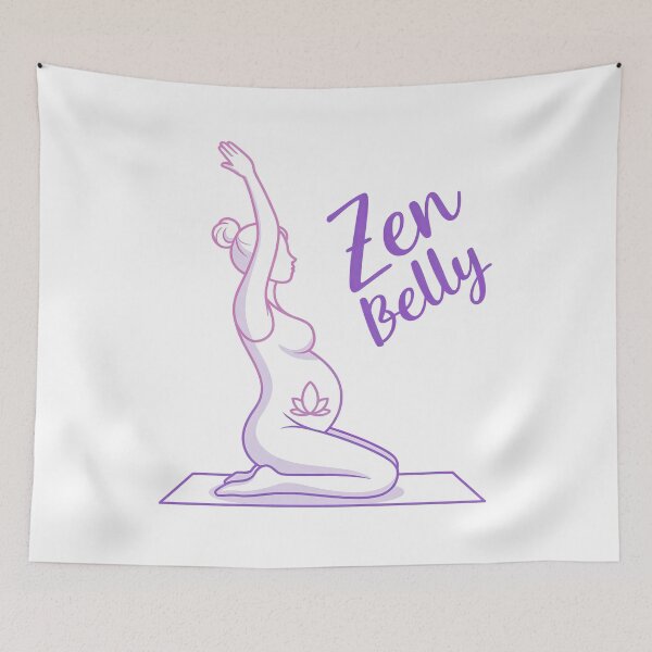 Item preview, Zen Belly Purple Monochrome Arms Raised designed and sold by 108stillness.
