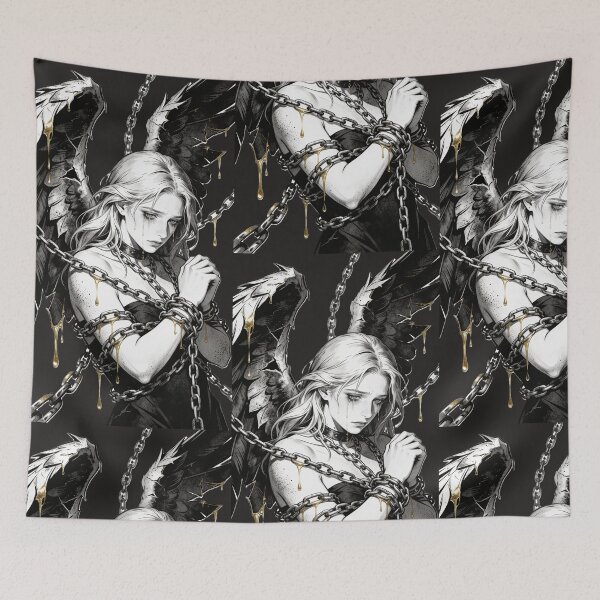 Item preview, Fallen Angel Broken Wings Tattoo designed and sold by GodsMonsterss.