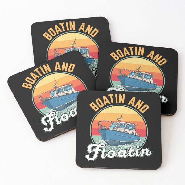 Item preview, Boatin And Floatin Retro Boating Sunset designed and sold by MO DESIGNS.