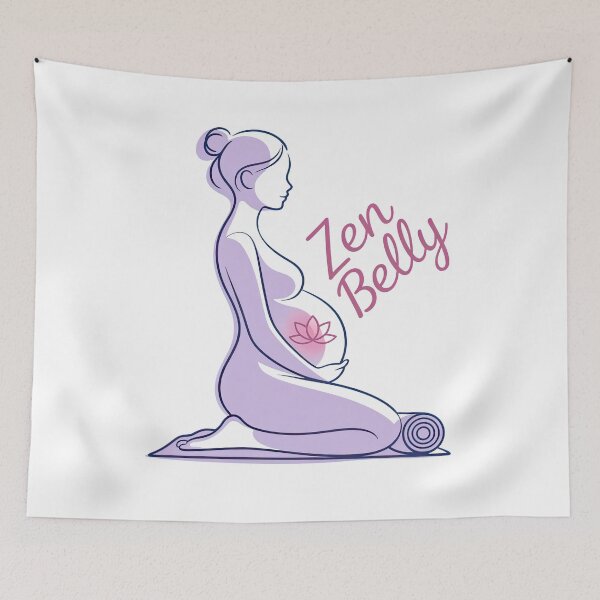 Item preview, Zen Belly Glowing Pink Lotus Prenatal designed and sold by 108stillness.