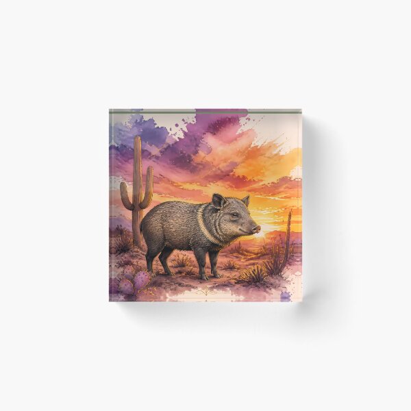 Item preview, Javelina Wildlife Watercolor Arizona designed and sold by Art-Arcade6.