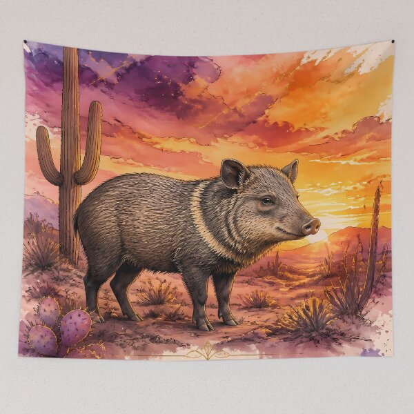 Item preview, Javelina Wildlife Watercolor Arizona designed and sold by Art-Arcade6.
