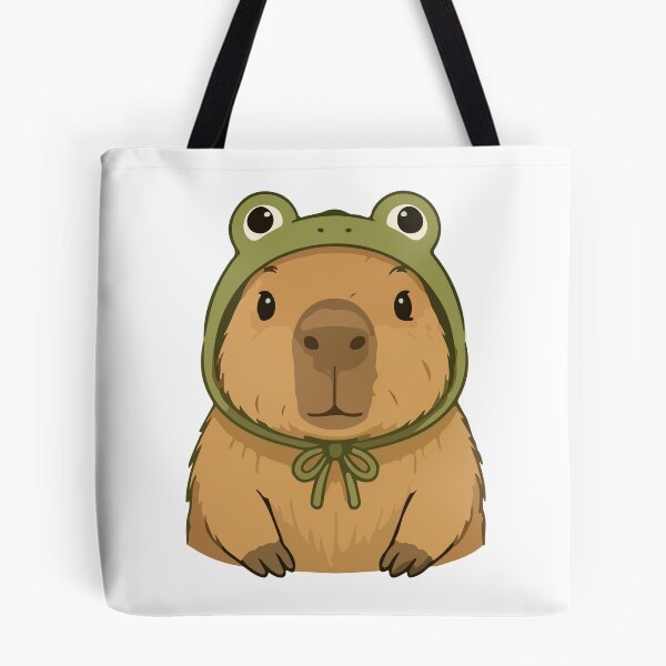 Item preview, Capybara Cartoon in Frog Hood Funny Animal  designed and sold by stylishdzign.