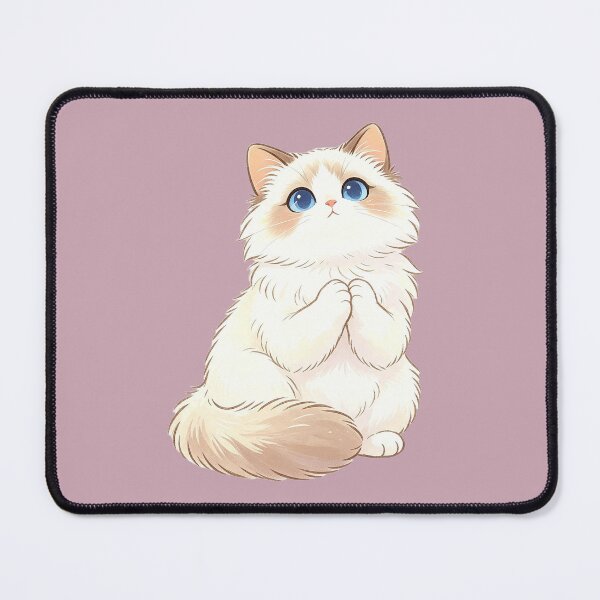 Item preview, Sweet white kitten with blue eyes and a tender pose designed and sold by mixoubraw.