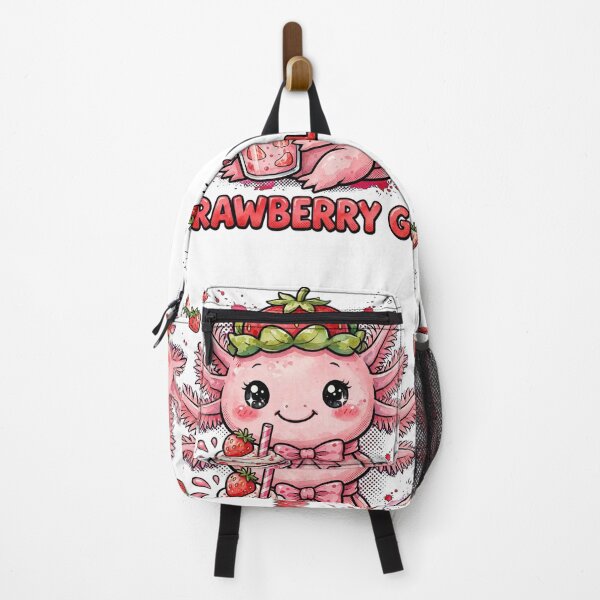 Item preview, Strawberry Girl Axolotl Cute Pink Axolotl Boba Strawberry designed and sold by olex-Designs.
